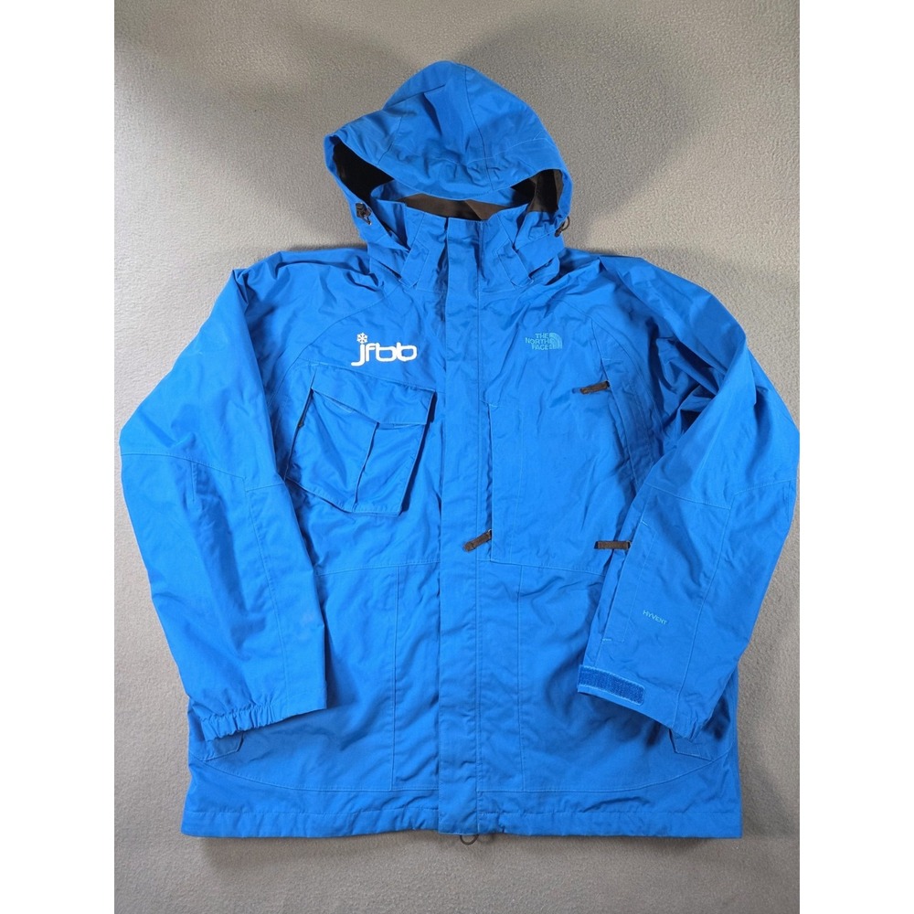 The North Face Snowboard Jacket Mens 2XL Blue Hyvent Ski Patrol Waterproof Hood